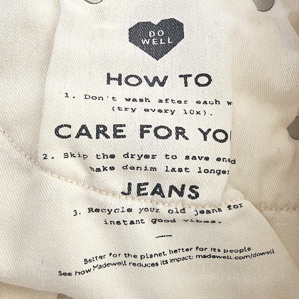 Madewell Women's Mid Rise Kick Out Crop Jeans in Creamy Vintage Canvas - Picture 9 of 12
